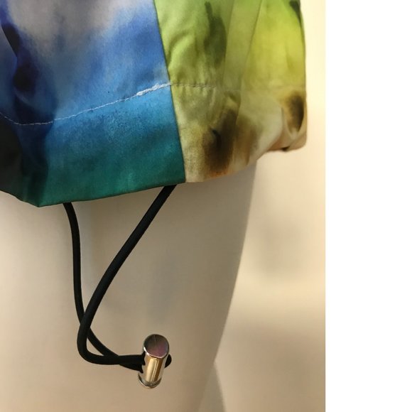 F21 Forever 21 Hooded Windbreaker Anorak Jacket Spring Rainbow Man Tie Dye Pride - Picture 6 of 6